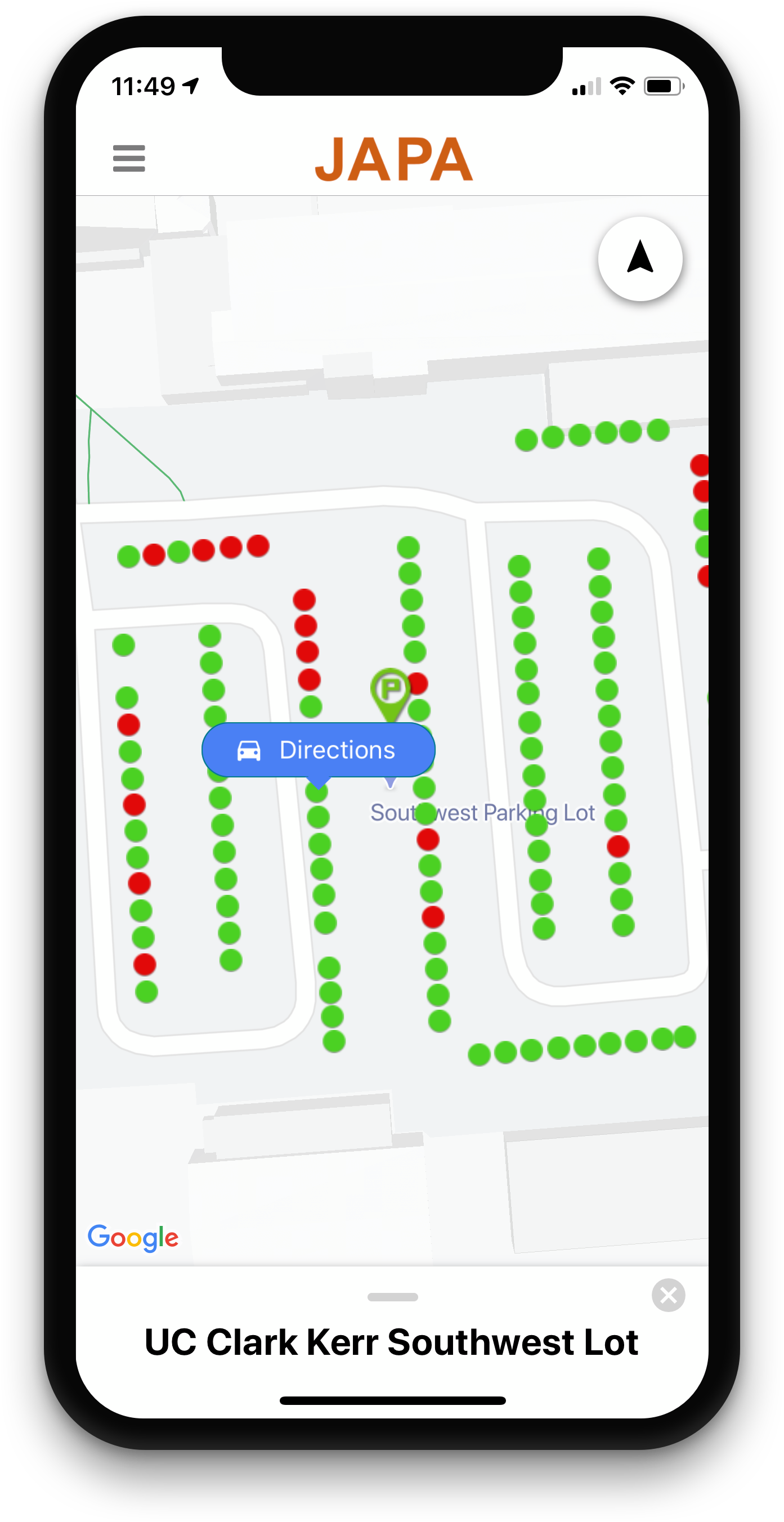 JAPA Mobile App Interface